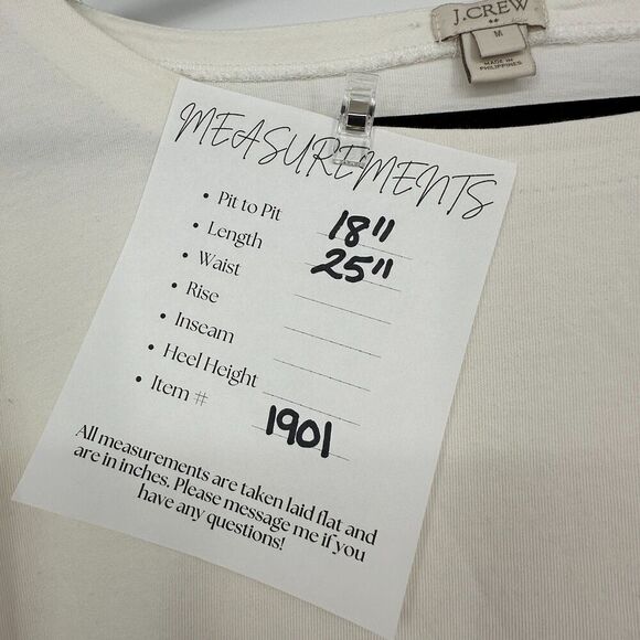 J Crew Womens Top Size M Cream Bell Sleeves Quiet Luxury Classic Office Capsule - Picture 2 of 8